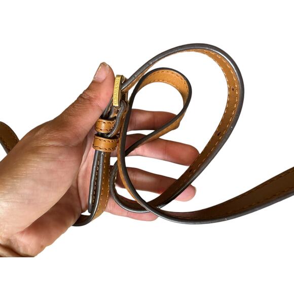 Michael Kors Brown Signature Crossbody Bag Logo Print Adjustable Strap+Dust Bag - Picture 6 of 13